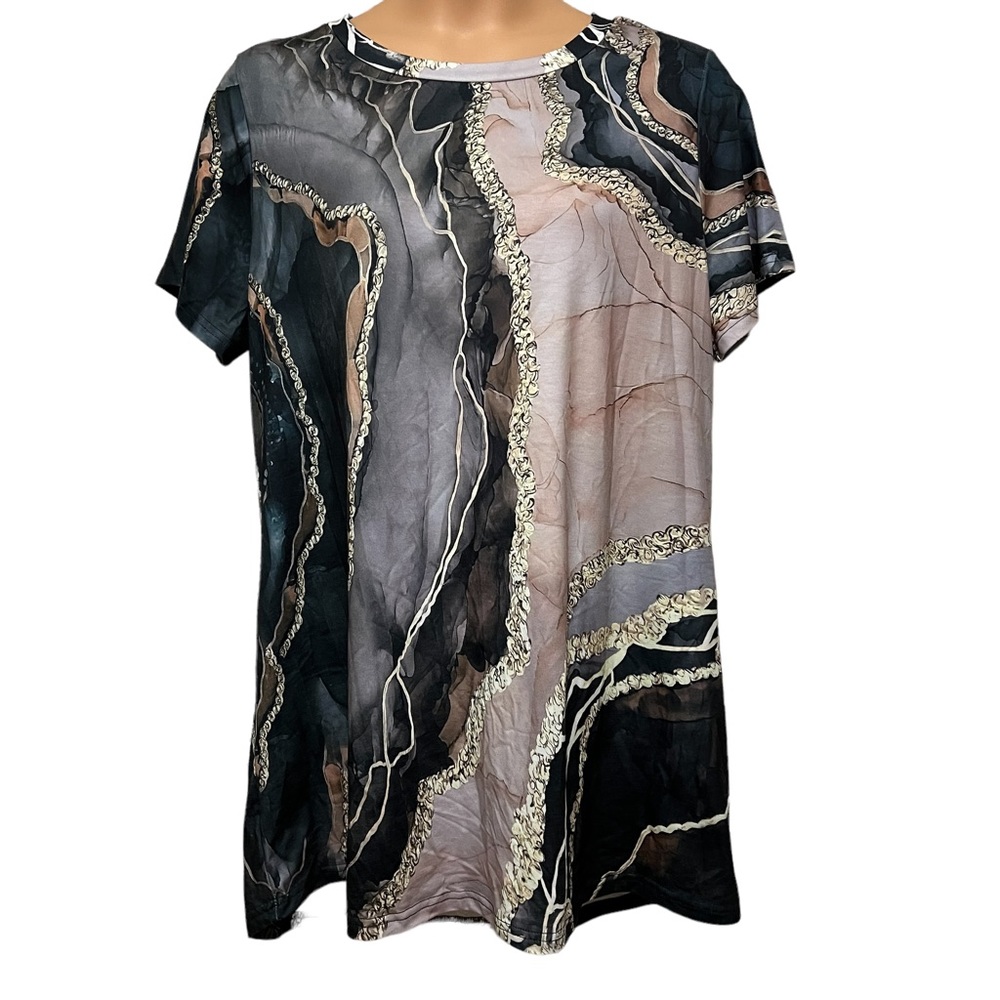 Just Fashion Now Women's T-Shirt Knit Top Hi Lo 2XL